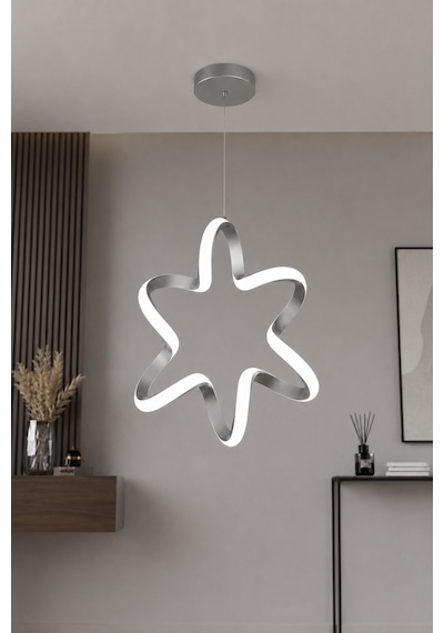 AvizeGO Yalven Led Sarkıt Avize Beyaz Işık Gri