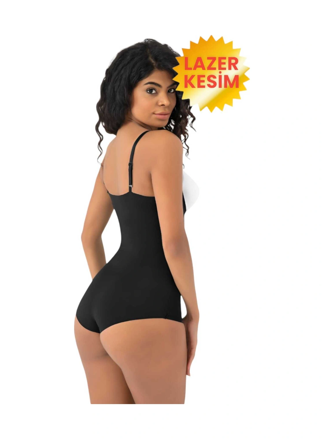 Tezzgelsin Kadın Lazer Kesim Ve Toparlayıcı Göğüs Altı Askılı Body Korse Siyah