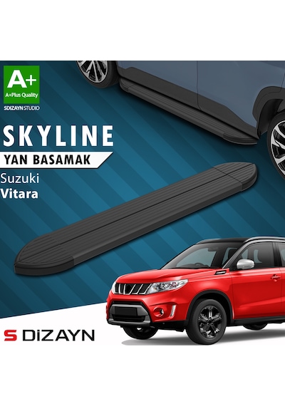 S-dizayn Suzuki Vitara 4 Skyline Siyah Yan Basamak 163 Cm 2015 Üzeri A+ Kalite