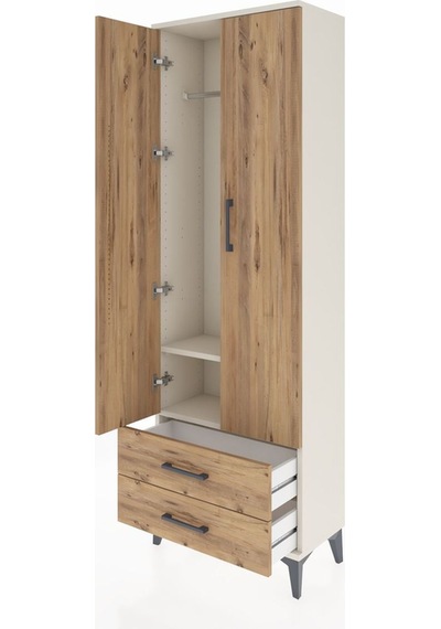 Arges Dolap 2 Raflı 2 Çekmeceli Tek Askılı 60x30x182 Aytaşı-çam Aytaşı Arges Dolap 2 Raflı 2 Çekmeceli Tek Askılı 60x30x182 Aytaşı-çam Aytaşı