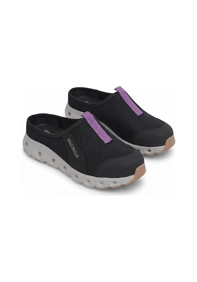 King Paolo H5204 Missy Kadın Memory Foam Sabo Terlik Siyah - Mor