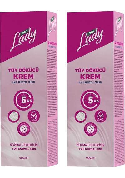 Derby Lady Tüy Dökücü Krem Normal Ciltler İçin 100 Ml X 2 Adet