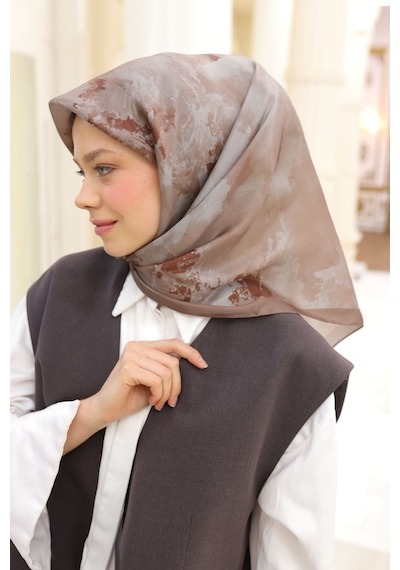 Silk Home Shiny Eşarp 75002-53 Koyu Vizon, Kahverengi