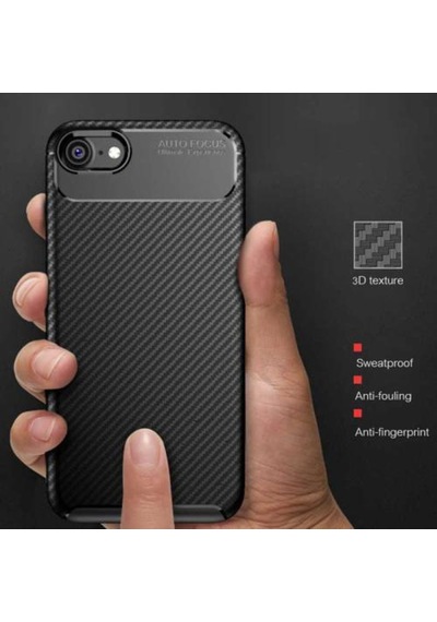 Apple Uyumlu iPhone Se 2020 Kilif Lüx Karbon Tasarim Negro Silikon Kapak 392712117
