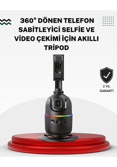 Gld-spt- Sosyal Medya İçerikleri İçin Otomatik Yüz Takipli 360 Döner Gimbal Stand