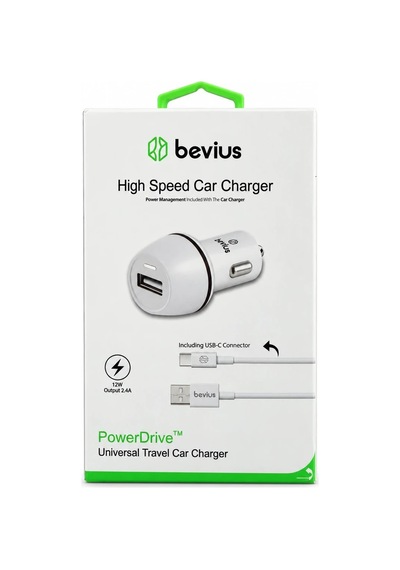 Bezos Type-c Beyaz 12w Kablolu Araç Şarj Cihazı Powerdrive Bvs-au510 Nxrlvng Standart