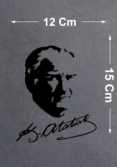 Sticker Dizayn Atatürk Silüeti Ve İmza Sticker - Mustafa Kemal Atatürk Başbuğ İmza Sticker - Araba Oto Motosiklet Karavan Cam Sticker - 00391 15x12 Cm Sticker Dizayn Atatürk Silüeti Ve İmza Sticker - Mustafa Kemal Atatürk Başbuğ İmza Sticker - Araba Oto Motosiklet Karavan Cam Sticker - 00391 15x12 Cm