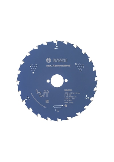 Bosch Expert Serisi İnşaat Ahşabı İçin 190x30 mm 24 Diş Daire Testere Bıçağı - 2608644139
