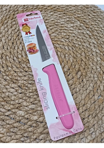 Sürmene 61004 Mutfak Bıçağı 9,50 Cm Pembe Çok Renkli