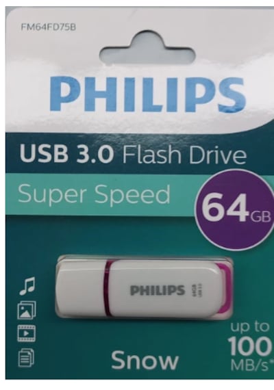 Phılıps 64gb Usb 3.0 Flash Drive Super Speed Snow 64 GB