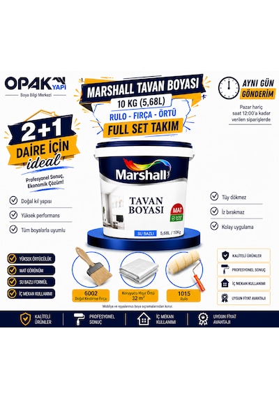 Marshall Tavan Boyası 10 Kg Full Set Takım