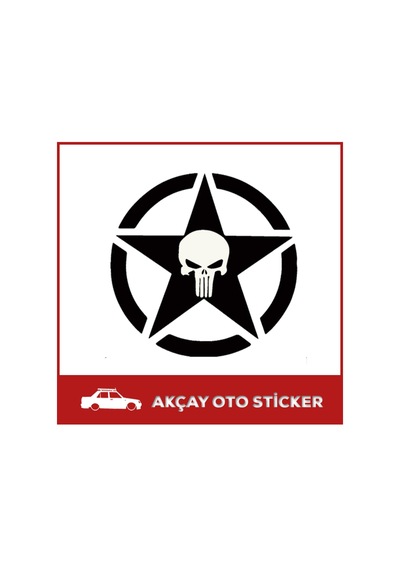 Kuru Kafa Sticker Army Yıldız Sticker Oto Sticker Araba Sticker