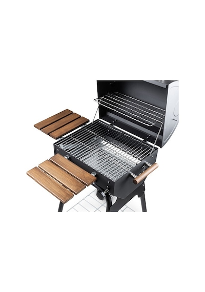 Grillord 50 Kömürlü Barbekü 1 Adet Döküm Izgaralı + Hediye Seti Siyah