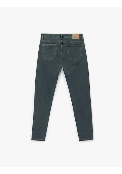 Koton Pamuklu Normal Bel Slim Fit Jean Pantolon - Brad Jean Petrol 6wam40017nd