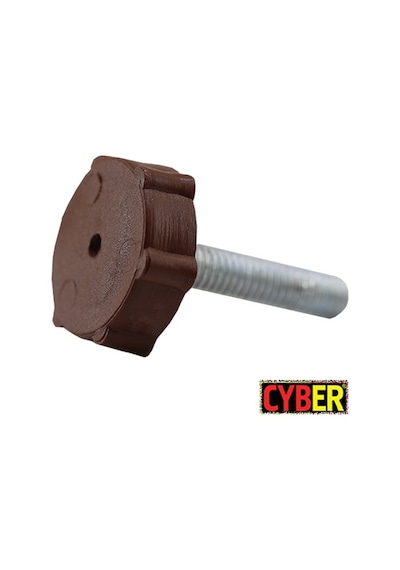 M6X30 Civatalı Çap 22X7 Mm Ayak - Sıkma Kolu Kahverengi
