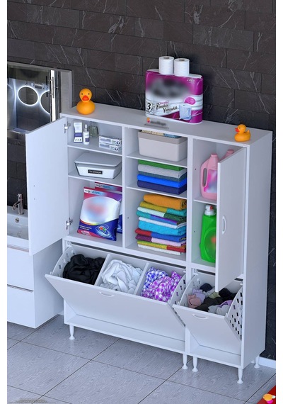 Yaprak 145 Cm Beyaz Banyo Dolabı Kiler/mutfak Dolabı 95+50 X160x32,5 Cm Yaprak 145 Cm Beyaz Banyo Dolabı Kiler/mutfak Dolabı 95+50 X160x32,5 Cm