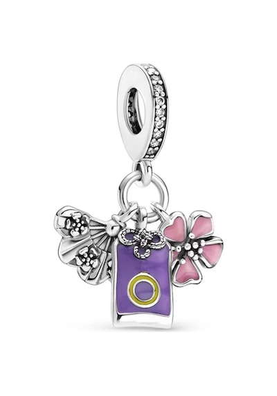 Nur Silver Çiçek Model Sallantılı Gümüş Charm Nur-bl00109