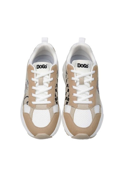 Kadın Vegan Krem Sneakers - Dooking Around Tasarım Çok Renkli