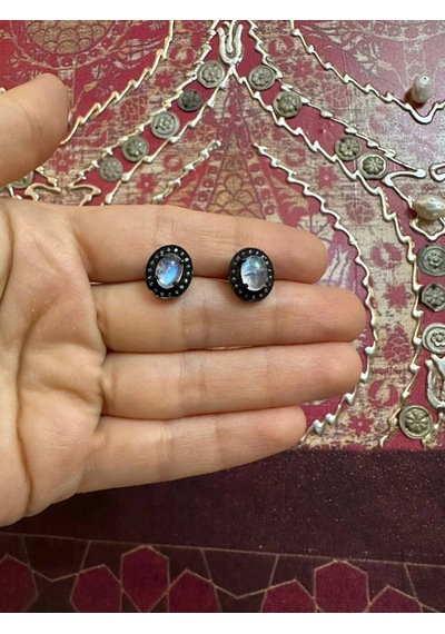 Ay Taşı Elmas Küpe
