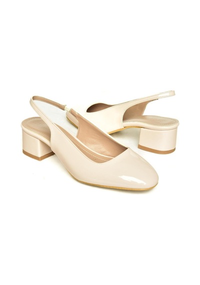 Fox Shoes U404603508 Bej Rugan Alçak Topuklu Kadın Ayakkabı Bej