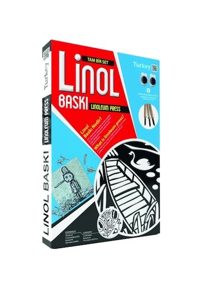 Kumtoys Linol Baskı Seti 20 x 30 CM Linol Seti Linol + Boya + Oyma