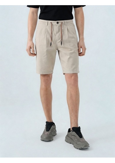 Regular Fit Erkek Şort Taş