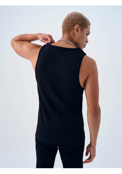 Loft Siyah Erkek Kolsuz T-shirt Lf2038493 SIYAH