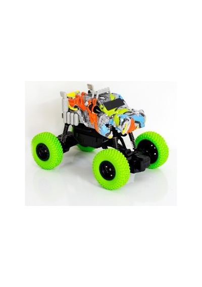 Uzaktan Kumandalı Araba Off-road Canavar Kamyon 1:20 Ölçek Çift Motorlu Süspansiyonlu Rc Yeşil