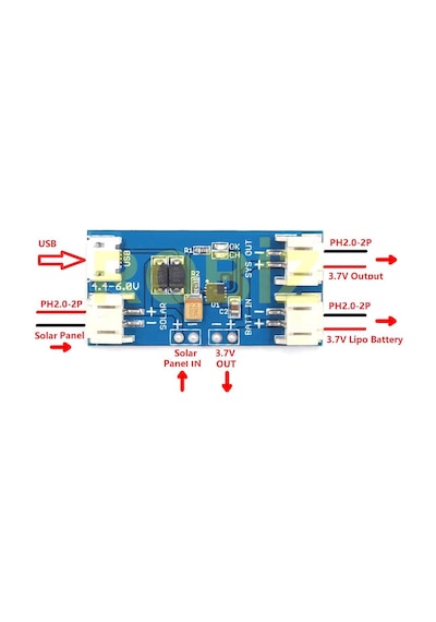 Cn3065 6v Solar Panel İle 1s 3.7v 0.5a Lityum Pil Şarj Kartı Micro Usb Giriş Güneş Pili 18650 Lion