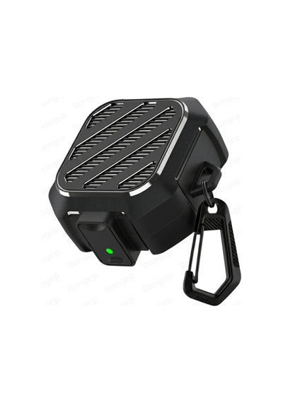 Hexa-shield Samsung Galaxy Buds4 Pro/buds 4 İçin Kılıf Güvenlik Kilit Tasarımlı Tam Koruma Sağlayan Galaxy Buds4 Kulaklık Kılıfı Karbon Fiber Görünümlü Samsung Buds 4 Pro Kılıfı Siyah