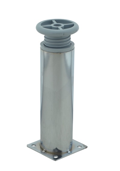 Ludıa Metal Ayarlanabilir 4 Adet Mobilya Ayağı Metal Tablalı 15cm Gri