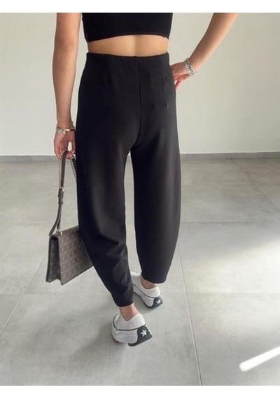 Paw Garage Kemersiz Balon Pantolon, 4 Mevsim, Krep Kumaş, Full Likralı Siyah Paw Garage Kemersiz Balon Pantolon, 4 Mevsim, Krep Kumaş, Full Likralı Siyah