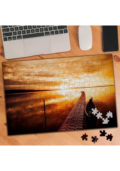 Canada'da Gün Batımı Manzarası 240 Parça Puzzle Yapboz-74287