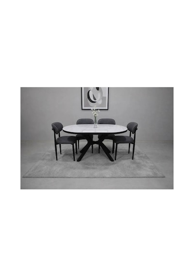 Loft Lara Yuvarlak Açılır Mutfak Masa Sandalye Seti Gri Loft Lara Yuvarlak Açılır Mutfak Masa Sandalye Seti Gri