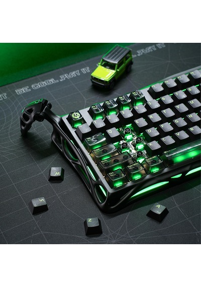 Gravastar Mercury K98 Pro Mekanik Kablosuz Gaming Klavye Phantom Black, İngilizce Q, Ufo Switch %9