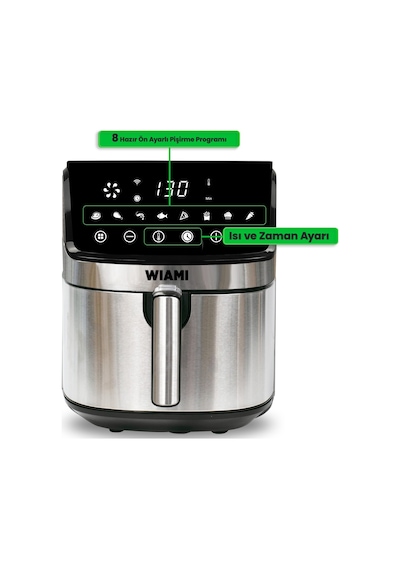 Wiami Airfryer 6.5 L V2 Akıllı Yağsız Fritöz