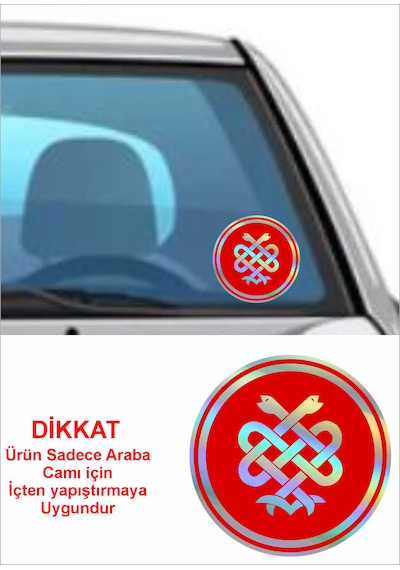 Doktor Logosu Sticker, Hologramlı Jan Janlı Araba Camı İçten Yapıştırmalı, 01538 8x8 Cm