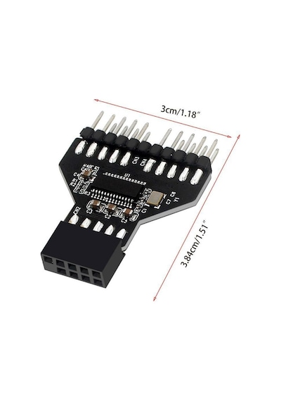 5089 9 Pin Anakart Usb Rgb Uzatma kablosu Çoklayıcı Çevirici