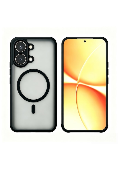 Xiaomi Poco X8 Pro Max Kılıf Mat Kamera Korumalı M-safe Şarj Özellikli Kamera Korumalı Lunex Kapak Siyah