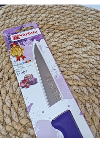 Sürmene 61004 Mutfak Bıçağı 9,50 Cm Mor Çok Renkli