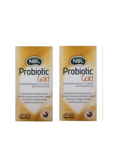 2 Adet Nbl Probiotic Gold 20 Saşe Gıda Takviyesi