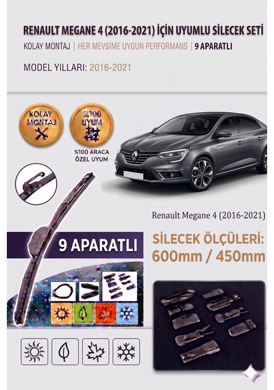 Renault Megane 4 Ön Cam Silecek Takımı 2016-2021