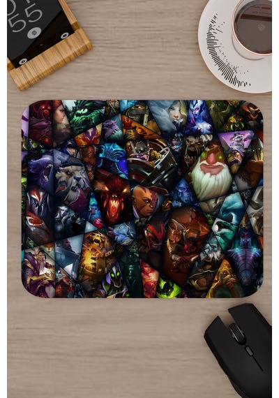 Dota 2 Kaymaz Dikişli Kauçuk Oyuncu Mousepad V2 - 22x18 Gaming Mouse Pad Fare Altlığı