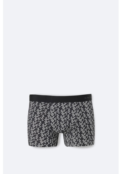Avva Erkek Siyah Dikişsiz Baskılı Soft Touch Elastan Boxer A62y9514