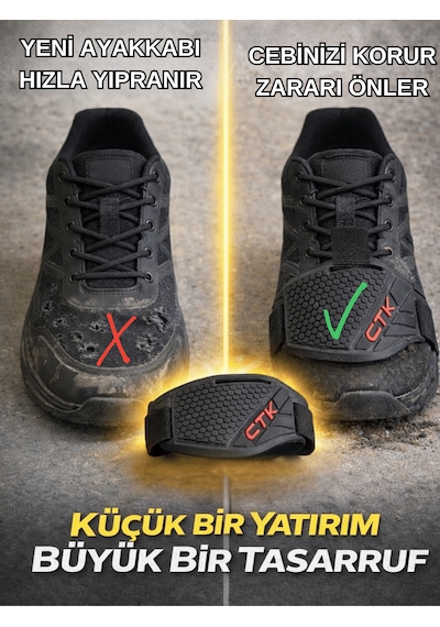 Beylini Kauçuk Vites Pedi Vites Değiştirme Pedi Motosiklet Ayakkabı Bot Koruyucu Koruma Pedi Siyah Renk Ayarlanabilir Boyut