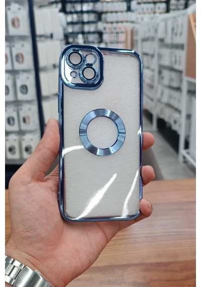 Apple Uyumlu iPhone 15 Plus Kılıf Köşeleri Renkli Şeffaf Kamera Korumalı Silikon Luxury Kapak