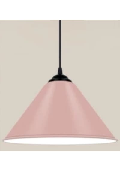 Rys Retro Metal Dekoratif Rustik Kafe Mutfak Aydınlatma Pembe Tekli Sarkıt Avize Çap:30 Cm Beyaz