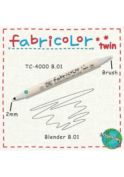 Zig Fabricolor Twin Çift Uçlu Kumaş Boyama Kalemi Blender Renk A