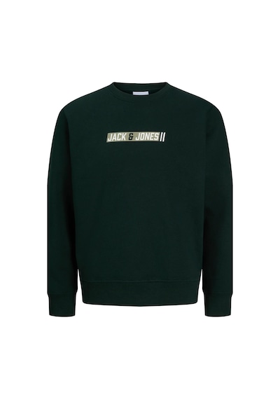 Jack & Jones Jjmunk Erkek Bisiklet Yaka Sweatshirt Rahat Günlük Yeşil