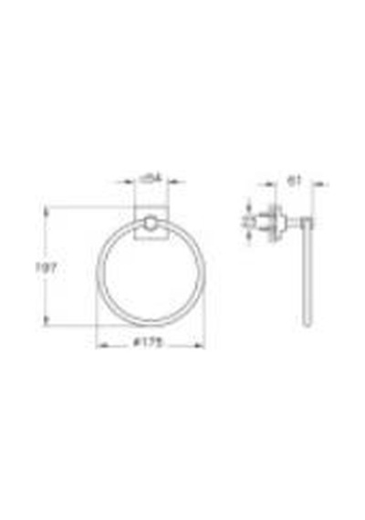 Vitra Root Halka Havluluk A4480236, Mat Siyah Diğer